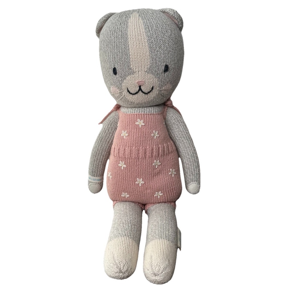 Cuddle + Kind Daisy the Kitten Plush 20in Regular Toy Doll Peru Baby Knit Pink